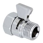 IGNPION G1/2" Full Brass Shower Head Flow Control and Shut OFF Valve for Shower Head, Hand Shower, or Bidet Sprayer etc