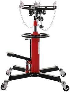 GarveeHome 2-Stage Hydraulic Telescoping Transmission Jack 1100 LBS (1/2 Ton) Capacity, 33.8"-72.8" Lifting Height, Heavy Duty with Foot Pedal and 360° Swivel Wheel, Red