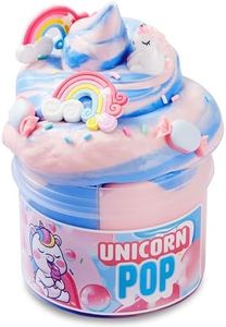 JOYIN Bubblegum Unicorn Clear Slime, Butter Slime Party Favors, Non-Sticky, Mess-Free, Stress Relief, Fluffy Slime for Girls and Boys,Slime Party Bag Fillers Birthday Toys Gifts for Kids
