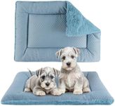 Vetasac Dog Bed Mat, Dog Crate Pad Reversible,Soft Kennel Pad, Washable Dog Crate Mat (Cool and Warm),Pet Sleeping Mattress for Small Medium Dogs XB009 (24''x18'',Blue)