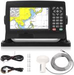 GNSS Chart Plotter,Marine GPS Navigator 7 Inch Color LCD Screen BDS GPS Dual Positioning Dual Map System IPX6 Waterproof Navigation Transceiver for Boat Vessel Yacht