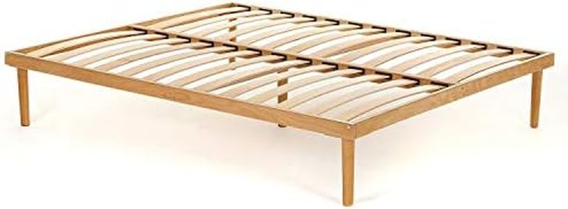 Materassimemory.eu Rete Matrimoniale Completamente in Legno di faggio Prima Scelta Misura 160x190 con doghe in faggio Naturale