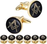 HAWSON Custom Black Enamel Man Tuxedo Shirt Studs and Cufflinks Set for Wedding Business Jewellery Silver