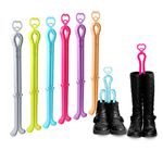 ONEDONE Folding Boot Shaper Stands Boots Knee High Shoes Clip Support Stand -6Pack