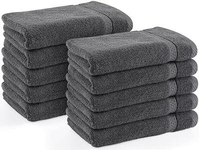 Utopia Towels - Premium Set de 10, Toallas para Invitados, 30 x 50 cm Toallas para Cara y Manos con Gancho, Toallas para bidé Altamente absorbentes, 100% Algodón (Gris)