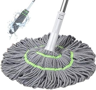 Wazdorf Microfiber Floor Cleaner, Self-Twisting Mop with Metal Handle, Twist Mop, Hands-Free Dry & Wet Floor Cleaner, Quick Rinse & Dry Design, Microfiber Absorbent, Commercial Home Cleaning Tool