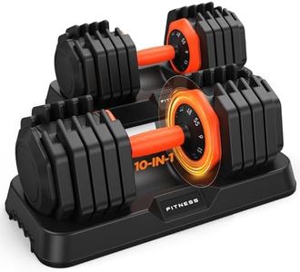 2026 Updated Adjustable Dumbbell Set of 2, 10-in-1 Weights Dumbbell Set with Storage Box, 110lbs/55lbs Adjustable Weights with Anti-slip Silicone Grip, Weight Set For Home Gym Suit both Men and Women