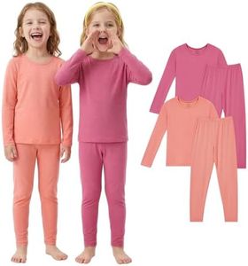 PurComfy SuperSoft Long Sleeve Toddler Pajamas, Premium Bamboo Viscose for Breathable Comfort, Boys & Girls Bamboo PJs, Toddler Long Sleeve Pajama Set, 7 Years