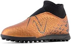 New Balance Boy's Tekela V4 Magique Tf Soccer Shoe, Copper/Black, 3 Wide Little Kid