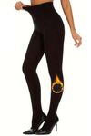 KeepCart Women's Winter Warm Fleece Lined Soft Velvet Touch Leggings - Thick Velvet Tights Thermal Pants, Free Size (Waist Size 24 inch to 34 inch) Black