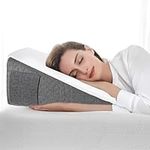 PrimeCables Bed Wedge Pillow for Sleeping, 12-inch Soft Memory Foam Elevated Support Triangle Pillow for Sleeping, After-Surgery and Acid Reflux - Removable Washable Cover