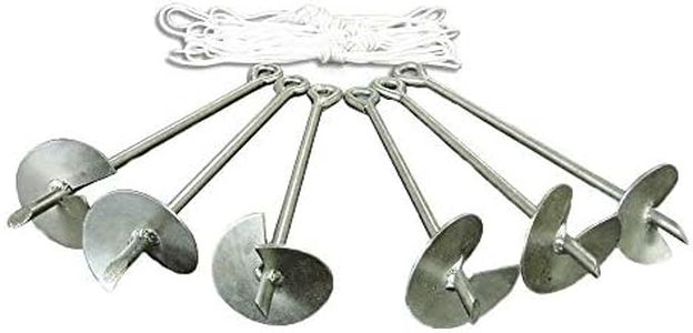 Caravan Canopy Domain Carport Anchor System, Set of 6 Anchors, Metallic