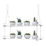 Clear Hanging Window Plant Shelves,Indoor Windows Wall Hanging Plant Stand Flower Display,Flower Pot Organizer Storage for Window Grow Herbs,Microgreens,Succulents,Flower