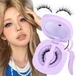 Manga Magnetic Eyelashes Natural Look Reusable Magnetic Lashes with Applicator Natural Magnetic Eyelashes Lashes Kit No Glue Needed Magnetic Lashes without Eyeliner by Zegaine (1 PAIR)