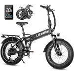 Cityfun Folding Electric Bike Adults,500W Motor (Peak 720W) Ebike with 20" x 4.0" Fat Tire,48V 10.4Ah Removable Battery Hidden,Electric Mountain Bike,UL 2849 Certified,Commuting E-Bike,7-Speed