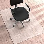 WASJOYE Chair Mat for Hard Floor Office Chair Mat Desks Mats Large 90 * 120cm,Transparent Clear PVC Floor Protector for Home Office Study Wooden Floors 3'x4'