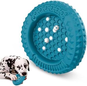 PcEoTllar Jouet Chien Indestructible pour Mâcher Agressif, Robuste Jouet pour Chiens de Moyenne et Grande Taille, Jouet Interactif à Mâcher en Caoutchouc Naturel Non Toxique, Vert