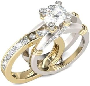 Jeulia Diamond Band Rings for Women cz Sterling Silver Interchangeable Ring Sets Wedding Engagement Anniversary Promise Ring Bridal Sets