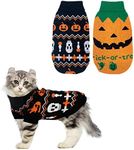 Vehomy 2Pcs Pet Halloween Sweaters 