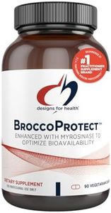Designs for Health BroccoProtect Broccoli Seed & Mustard Seed Supplement - Enhanced with Myrosinase Enzyme to Optimize Bioavailability (90 Capsules)