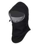 Purjoy Multipurpose Use 6 in 1 Thermal Warm Fleece Balaclava Hood Police Swat Ski Bike Wind Stopper Full Face Mask Hats Neck Warmer Outdoor Winter Sports Snowboarding cap (Black Grey2)