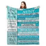 Aunt Gifts Blanket 60"x50", Gifts for Aunt, Aunt Gifts from Niece/Nephew, Best Aunt Ever Gifts, Gifts for Aunts from Niece, Aunt Birthday Gift, Christmas Birthday Gifts for Aunt, Great Aunt Gifts