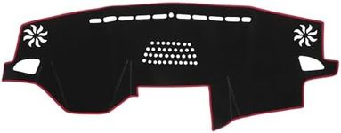 VekAuto Car Dashboard Cover Mat Compatible for Subaru Legacy 2015-2019, Protective Polyester Black Red Center Console Interior Trim Dash Board Mat