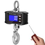 Memows Digital Hanging Scale Crane Scale 1000kg 2200lb, Industrial Crane Scale with Remote Control, Heavy Duty Electronic Hanging Scale with Accurate Sensors and LCD Backlight for Farm Hunting Fishing