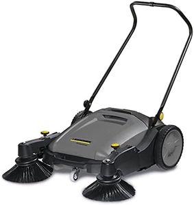 Kärcher - Commercial Push Floor Sweeper - Indoor and Outdoor - KM 70/20 C 2SB - Adjustable Side Brushes - 11 Gallon Capacity