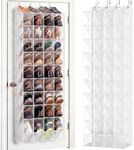30-40 Pairs Over the Door Shoe Organizer, Clear Large Pockets Hanging Shoe Rack, Space-Saving Closet Door Organizer Fits Boots,Sneakers or Larger Shoes,Shoe Storage for Bedroom,Small Closet,Entryway