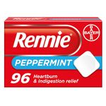 Rennie Antacids, Peppermint Flavour, 96 Count (Pack of 1)