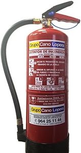 Grupo Cano Lopera | Extintor Universal Polvo Seco ABC con Capacidad de 6 Kg | Homologado | Eficacia 27A 183B | Útil para Casa - Caravana - Oficina - Restaurante | Incluye soporte para Pared