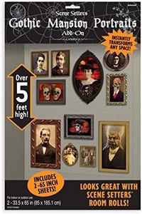 Amscan International Retratos góticos de Halloween, sólido, color lila pastel mate, 2 piezas, Gothic Portrait Set (673032)