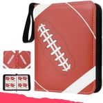 GEEPIN Card Binder 400 Pockets. Football Trading Card Binder 2024 Display Case with Football Card Sleeves Card Holder - Waterproof PU Leather - Ideal for NFL Trading Cards.