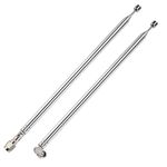 VooGenzek 2 PCS 100cm 7 Section Replacement Telescopic Aerial Antenna, DAB FM Antenna Replacement, Portable Radio Antenna, with SMA Male Connector, for DAB AM/FM Stereo Reception