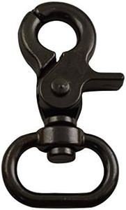 Amanaote Gun Black 0.8" Inside Diameter Oval-Ring Pliers Lobster Clasp Claw Swivel Clasp Hook Pack of 6