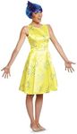 Disguise Women's Inside Out Joy Deluxe Costume, Yellow, Small