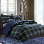 MI ZONE All Season Bedding Matching Shams, Decorative Pillow, Queen Size Comforter Set, PolyesterPolyfill, Brody Blue