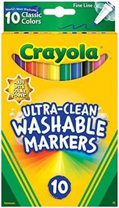 Crayola 10ct Ultra-Clean Fineline Markers,washable, detail drawing, pens, colouring, fun, gifts, education, project, booklist, classroom, school, non toxic