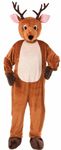 Forum Novelties Men's Reindeer Plush Mascot Costume, Brown, One Size(Fits up to Chest Size 42)