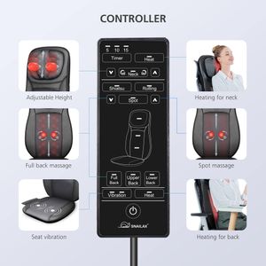 Snailax Shiatsu Back Massager – Deep Kneading Heat Therapy