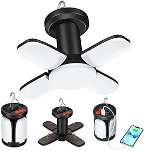 Olycism LED Camping Lanterne 4500 mAh Lampe Solaire USB Rechargeable 6 Modes Eclairage 360° Pliant Camping Lumière SOS IPX5 Étanche Camping Lumière Tente Lumière pour Randonnée En Plein Air Lecture
