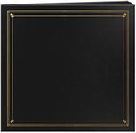 Black Page Post Bound Photo Album, Black