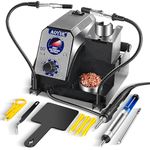 Aoyue 2981 45W Precision Soldering lron Station Kit Compatible with T-12 Style Active Power Tips, Rapid Heatup, 12v Safe-Voltage, Tip Cleaner, Spool Holder, Tweezers, Pry Opening Tools, Wire Stripper