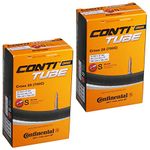 Continental Cross 28 700 x 32-42c Bike Inner Tubes - Presta 42mm Valve (Pair),Black