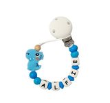 Twinkle Star Baby Customised Dinosaur Silicone Dummy Clip (Blue)