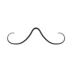 ZS 16G Mustache Septum Ring, 316L Stainless Steel Mustache Nose Ring Septum Piercing Jewelry, Septum Piercing Hanger Nose Ring Studs (Black,16G)