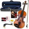 Bunnel Premier Violin Outfit 4/4 Full Size - Carrying Case and Accessories Included - Solid Maple Wood and Ebony Fittings By Kennedy Violins