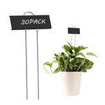 GHAMYEE 30pcs Plant Labels for Outdoor Garden Waterproof Plant Markers for Outdoor Plants, 11inch Metal Plant Tags and Labels Garden Markers for Seedlings Herbs Vegetable Greenhouse Gifts (Black)