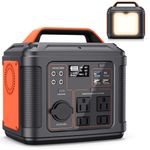 Portable Power Station 300W：Outdoor Solar Generator with 296Wh Backup Lithium Battery and LED Light, Quick Charge 110 V AC Outlet for Outdoors, RV, Camping, Travel, Home Emergency(No Solar Panel)